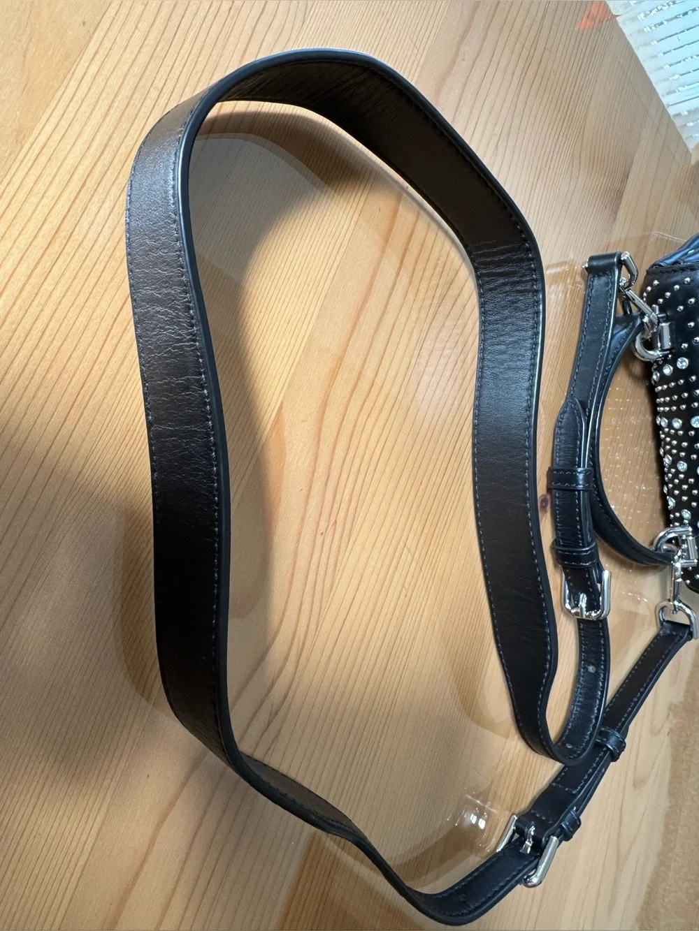Michael Kors Ava Extra Small Studded Crossbody/Shoulder Bag in Black